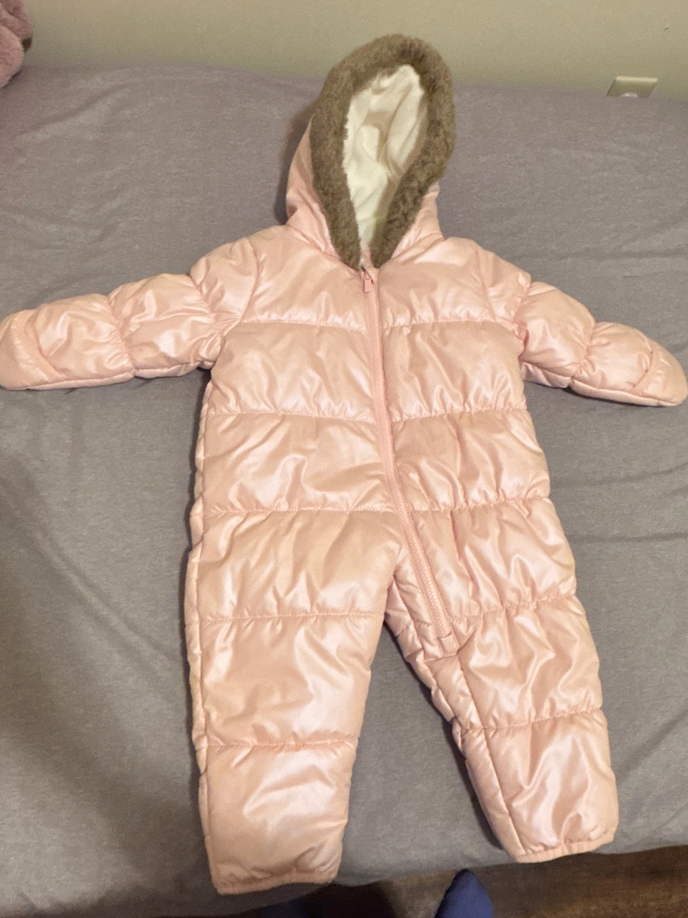 CARTER’S (OSHKOSH) 1-Piece Baby Snow Suit Pink 12 Months Toddler Snowpants